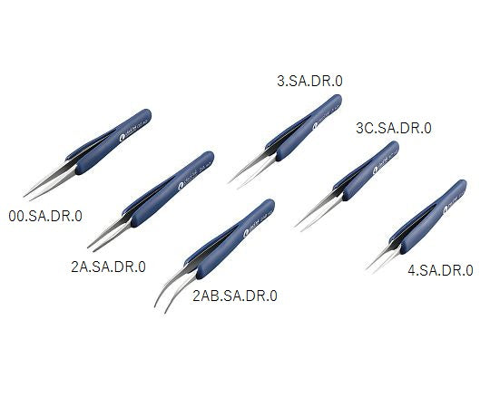ESD Rubber Grip Tweezers 2A.SA.DR.0 1pc