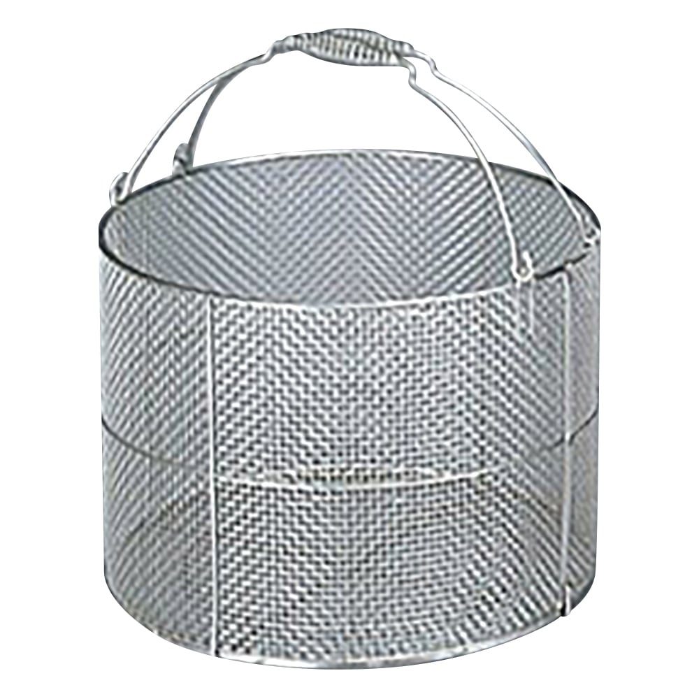 Stainless steel round cleaning basket, extra large, φ400×300mm, SS430, 1 piece