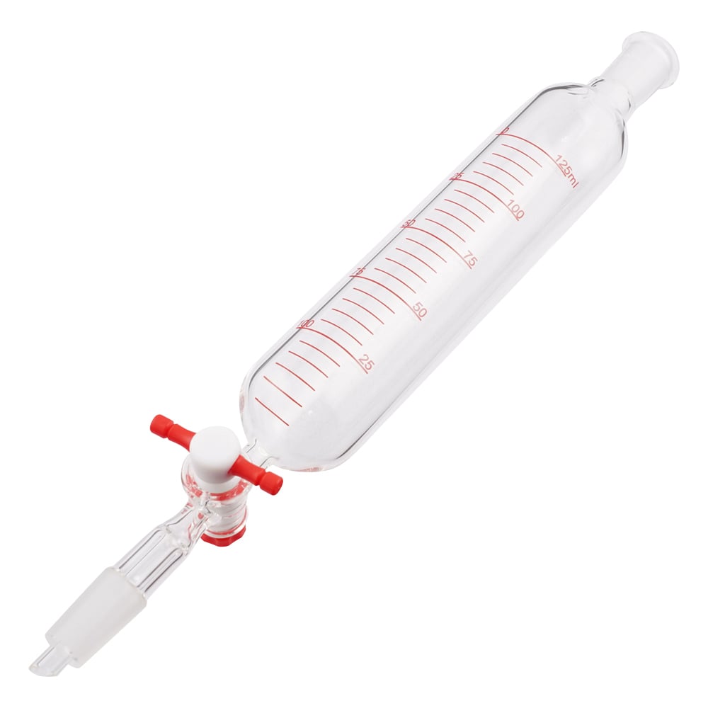 円筒分液ロート（PTFEコック）　125mL 1個