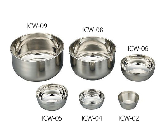 와이드 스테인리스 컵 R 바닥 2500mL ICW-10 1개