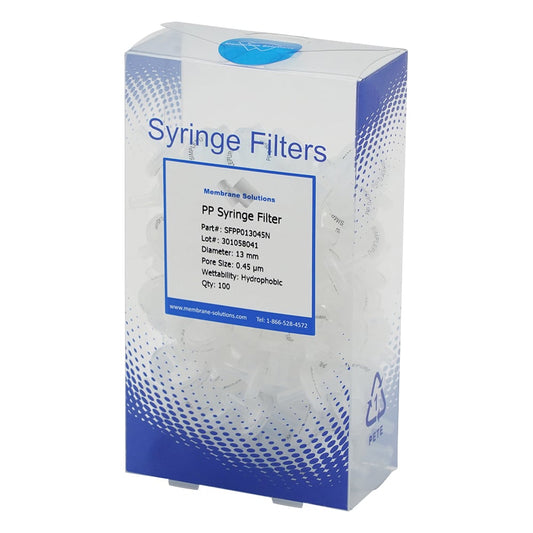 주사기 필터(소수성) PP φ13mm/φ0.45μm 1상자(100개입) PP013045 1상자(100개입)