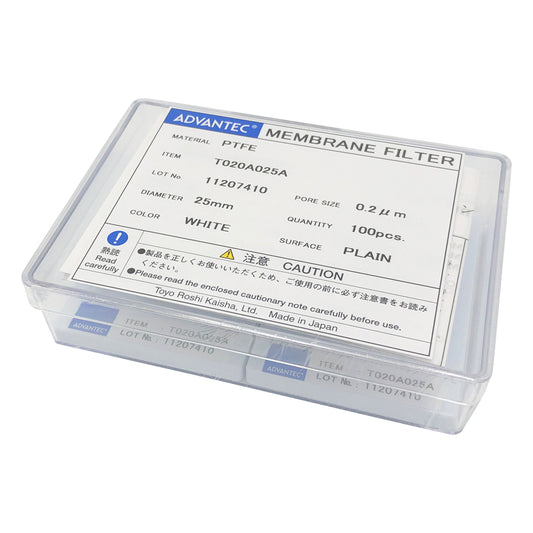 Membrane filter (PTFE type) pore size 0.2 μm 100 sheets 12020002 1 box (100 sheets)