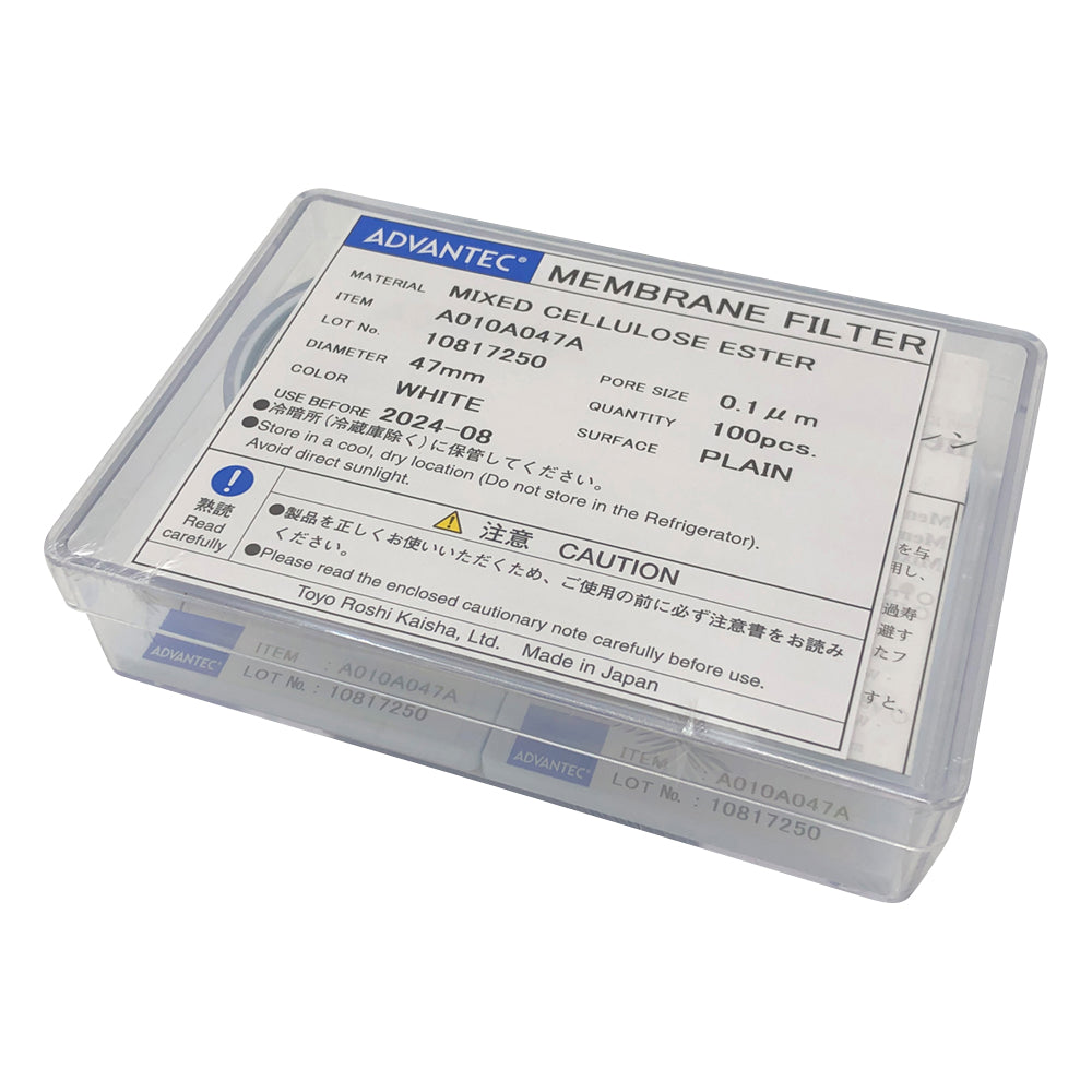 멤브레인 필터(셀룰로오스 혼합 에스테르 타입) 구멍 직경 0.1μm 100장입 10010004 1상자(100장입)