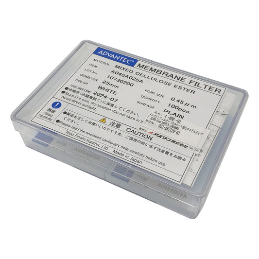 メンブレンフィルター（セルロース混合エステルタイプ）　孔径0.45μm　100枚入　10040002 1箱(100枚入)