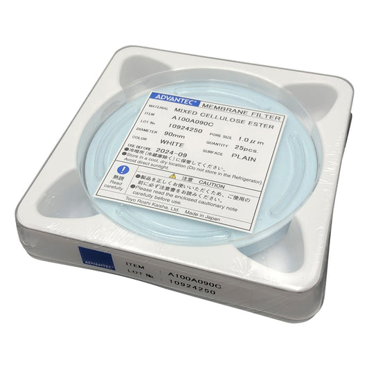 メンブレンフィルター（セルロース混合エステルタイプ）　孔径1μm　25枚入　10110009 1箱(25枚入)