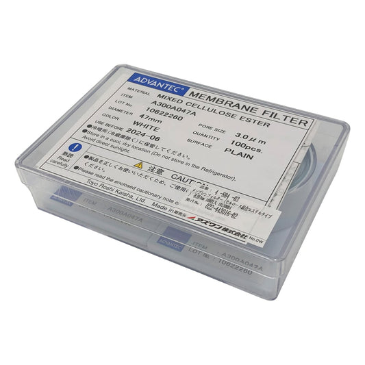 メンブレンフィルター（セルロース混合エステルタイプ）　孔径3μm　100枚入　10130004 1箱(100枚入)
