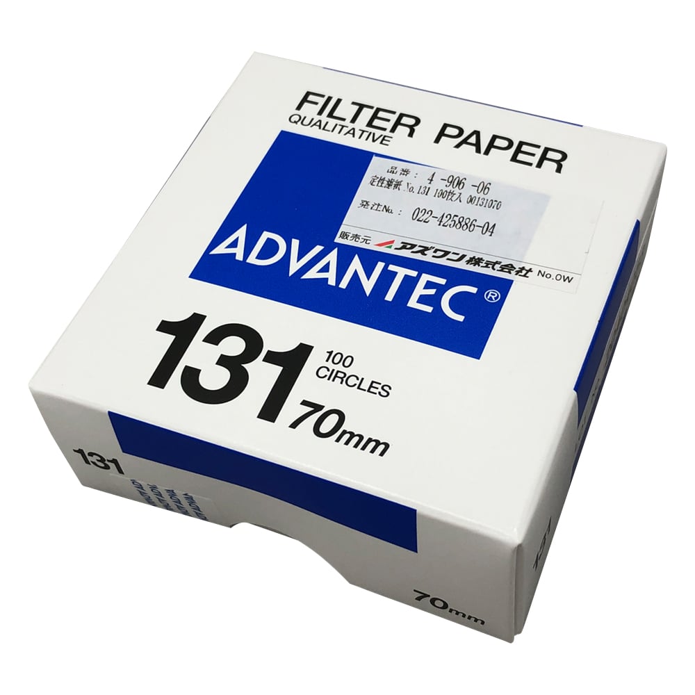 Qualitative filter paper No.131 100 sheets 00131070 1 box (100 sheets)