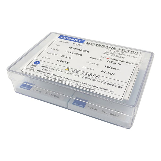 メンブレンフィルター（親水性PTFEタイプ）　孔径0.2μm　100枚入　13020802 1箱(100枚入)