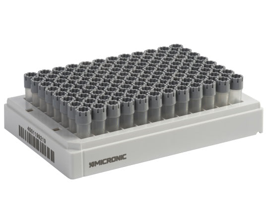 2Dバーコード付クライオチューブ External thread 0.75mL ラック入 プレキャップ 1セット（96本×10ラック入）　MP52706-Y20 1セット(96本×10ラック入)