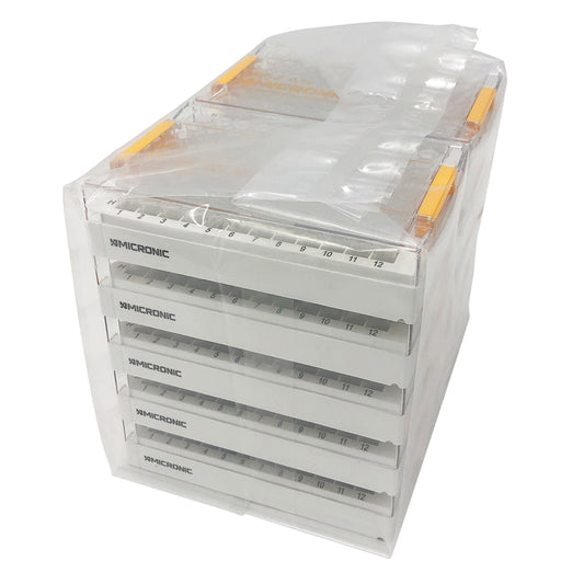 2Dバーコード付クライオチューブ Internal thread 0.75mL ラック入（low cover）1セット（96本×10ラック入）　MP52519 1セット(96本×10ラック入)