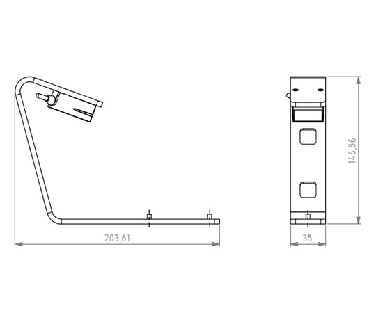 ラック読み　2次元バーコードリーダー　DR700用　サイドバーコードリーダー　MP35250 1式