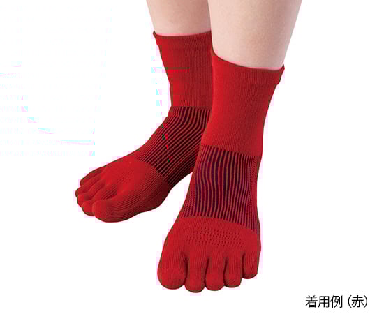 3D 에어 메쉬 양말 (5 개 손가락 양말) 중간 길이 주황색 AM-15 1 발