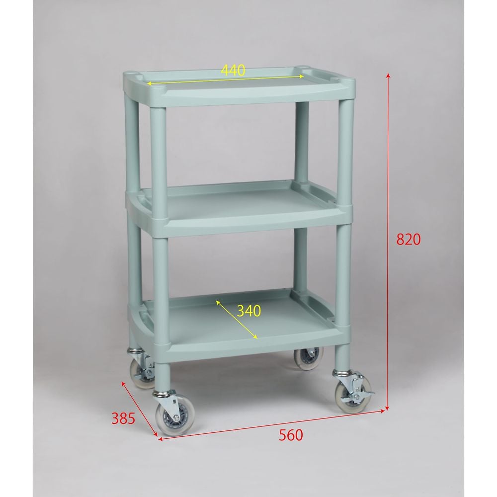 Silent Plastic Cart (Quiet Caster Type) 560 x 385 x 820mm Y101B-S 1 pc