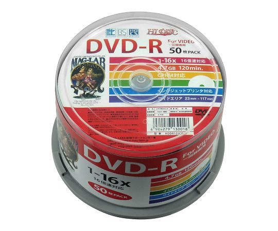 メディアディスク　DVD-R　50枚入　HDDR120JCP50 1ケース(50枚入)