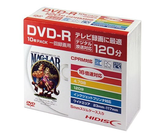 メディアディスク　DVD-R　10枚入　HDDR12JCP10SC 1ケース(10枚入)