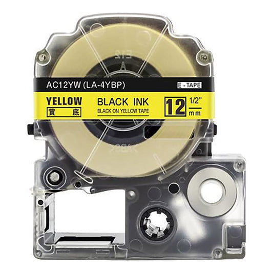 Tape Cartridge Yellow 12mm AC12YW 1 Pack
