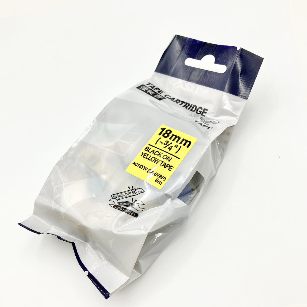 Tape Cartridge Yellow 18mm AC18YW 1 Pack
