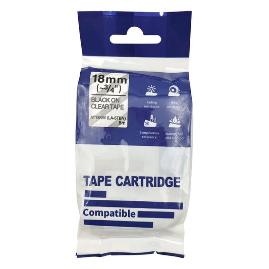 Tape Cartridge Clear 18mm AT18KW 1 Pack