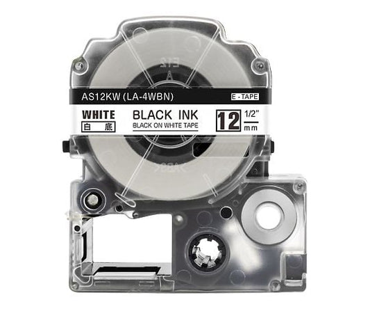 Tape Cartridge White 12mm AS12KW 1 Pack