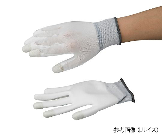 アズツール　タッチパネル対応PUコート手袋（手のひらコート）　白　S 1双