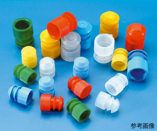 カラフル試験管キャップ（ディスポ） φ15～17mm用 赤 1袋（100個入）　8830510 1袋(100個入)