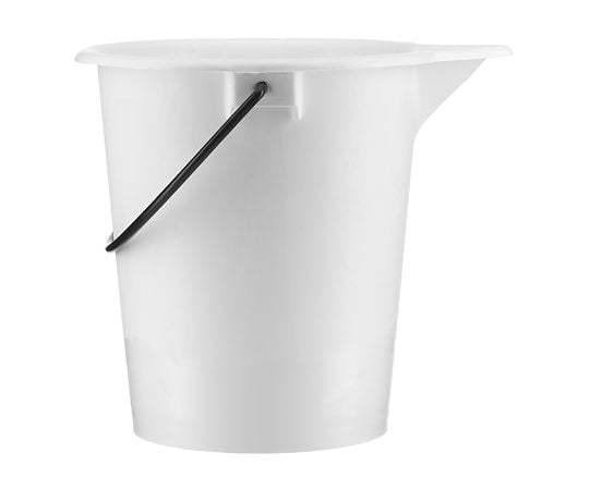 Graduated thick bucket 10L White with spout 2000070588 1 piece