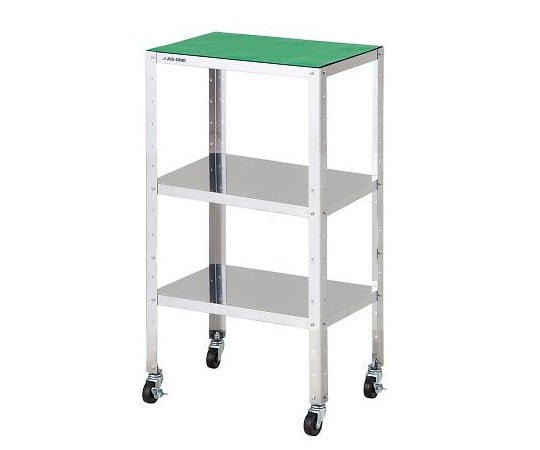 Stainless steel conductive wagon, assembled, with conductive mat, 460 x 310 x 809 mm, SDW-3RM, 1 unit