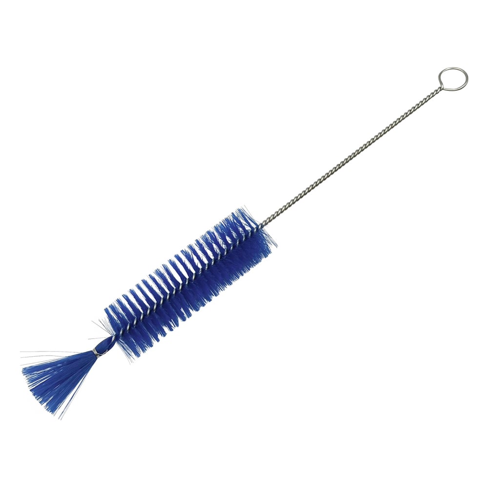 注射器洗浄ブラシ（PBT毛）　青　220×70×φ22mm　ABS-S10PB 1本