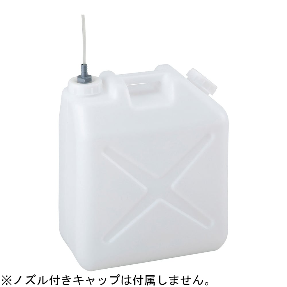 폐액 회수 용기(튜브 접속 캡용) 20L 340×190×410mm 자바라 노즐 부착 20L-BL2구 1개