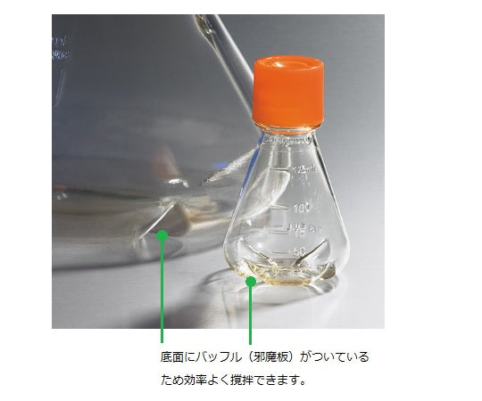 三角フラスコ　バッフル付　125mL　50個入　431405 1箱(50個入)