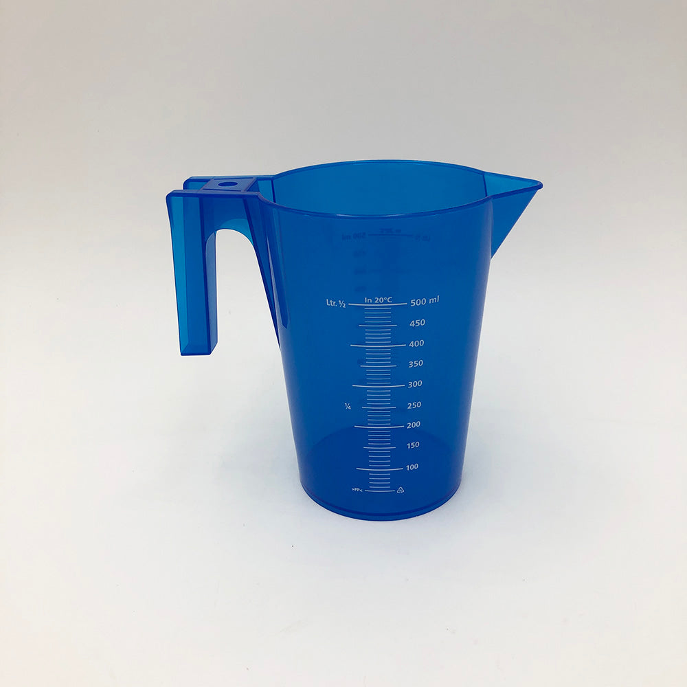 カラフル手付ビーカー（積み重ねタイプ）　500mL　青　481942 1個