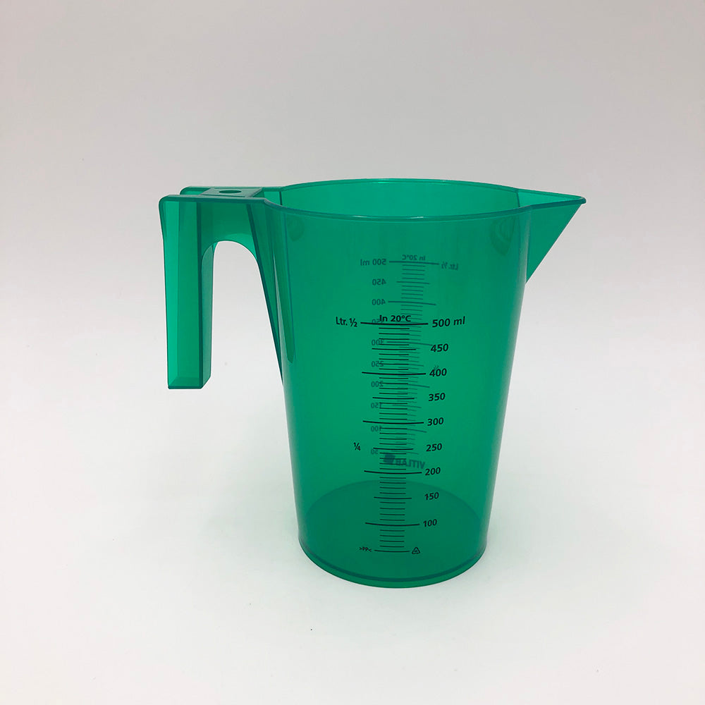 カラフル手付ビーカー（積み重ねタイプ）　500mL　緑　481945 1個