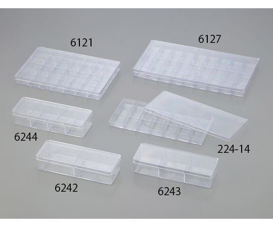 スチロール角型分割ケース　200×72×41mm　2分割　12個入　6242 1箱(12個入)