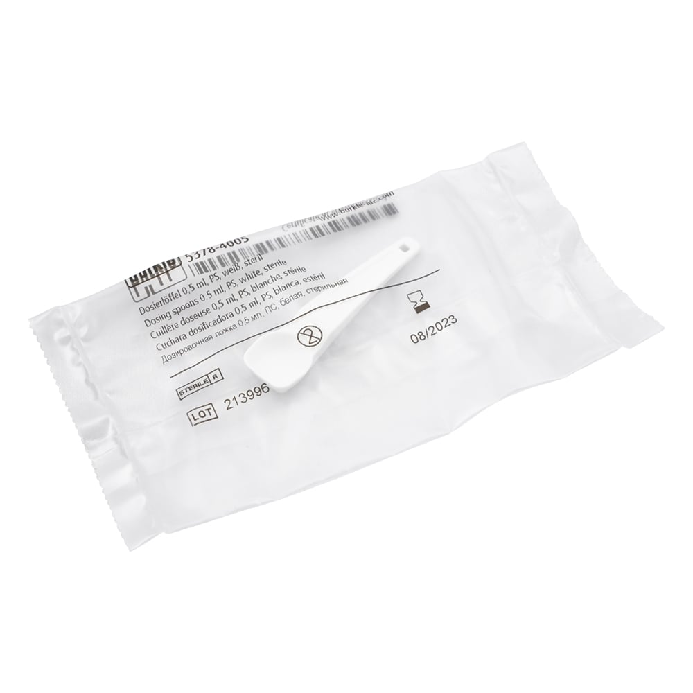 滅菌サンプリングスプーン（個包装タイプ）　0.5mL　100個入　5378-4005 1袋(100個入)