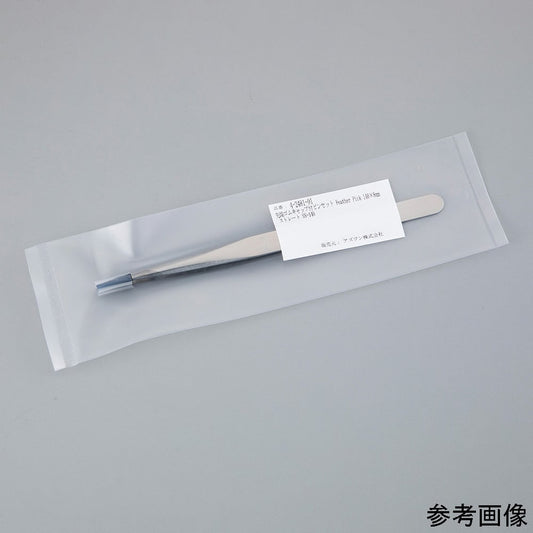 先端ゴムキャップ付ピンセット Feather Pick SCC洗浄品 140×6.5mm ストレート　ST-140 1本