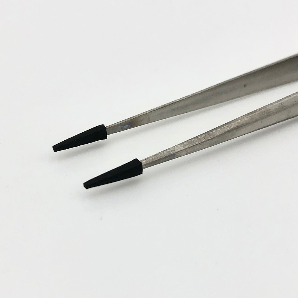 先端ゴムキャップ付ピンセット　Feather　Pick　140×6.5mm　ストレート　ST-140 1本