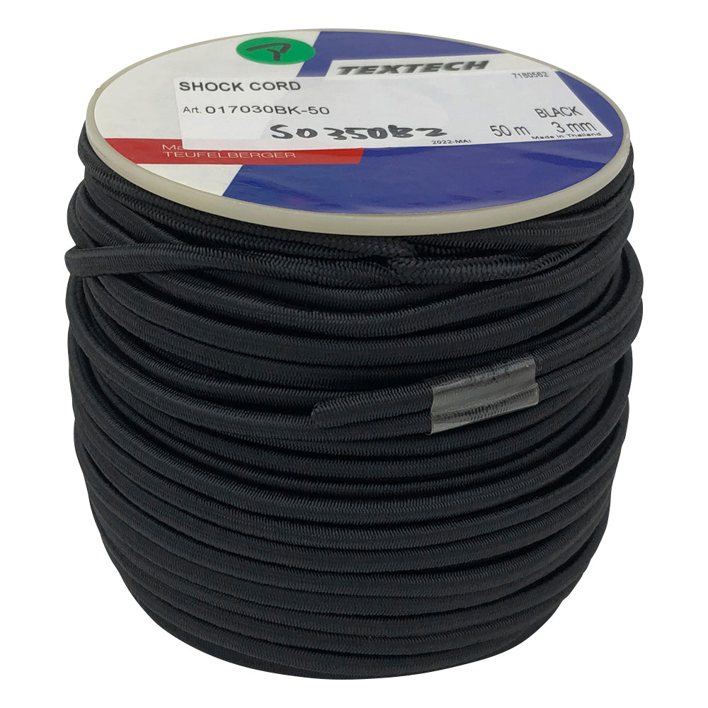 ショックコード　50m巻　黒　Φ3mm　110460 1巻