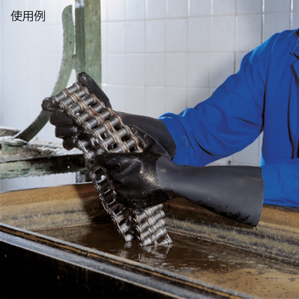 Chemical-resistant thick neoprene gloves UltraNeo Black M 339 1 pair
