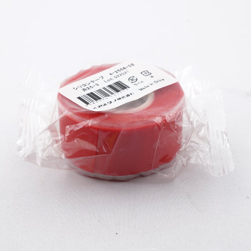 Silicone tape (self-adhesive type) Red 25-3 1 piece