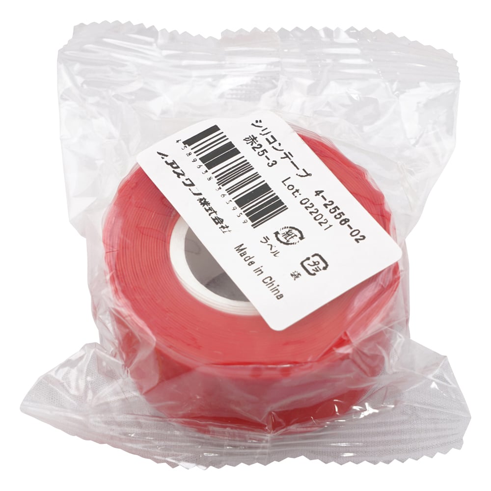 Silicone tape (self-adhesive type) Red 25-3 1 piece