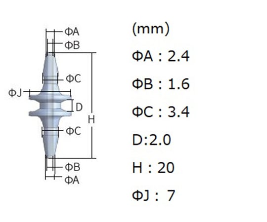 튜브 커넥터(연질 튜브용) I형 동경 ID1.6-2.4 1봉(10개입) EBC24 1봉(10개입)