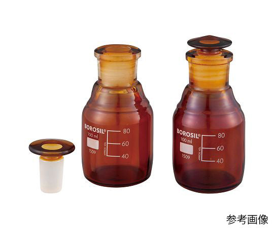 Brown reagent bottle with stopper (with graduations) 100mL 1509016 1 bottle