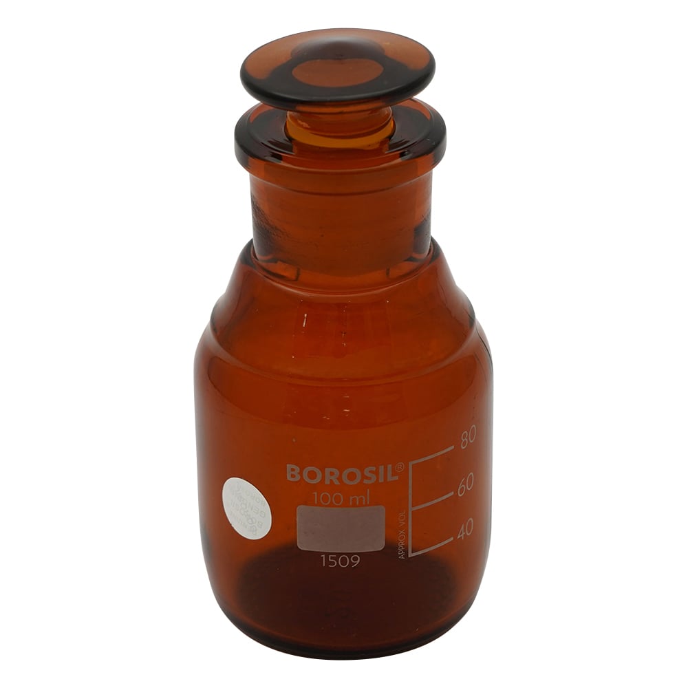 Brown reagent bottle with stopper (with graduations) 100mL 1509016 1 bottle