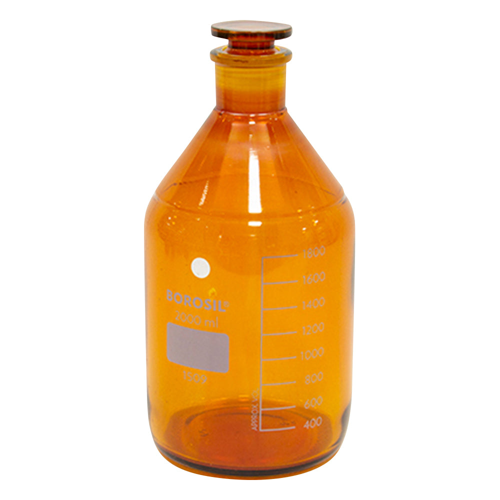 Brown reagent bottle with stopper (with graduations) 2000mL 1509030 1 bottle