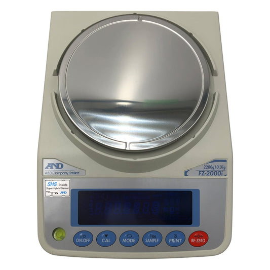교정용 분동 내장형 범용 전자 저울 FZ-i 시리즈 중량:2200g 최소 표시:0.01g FZ-2000i 1대