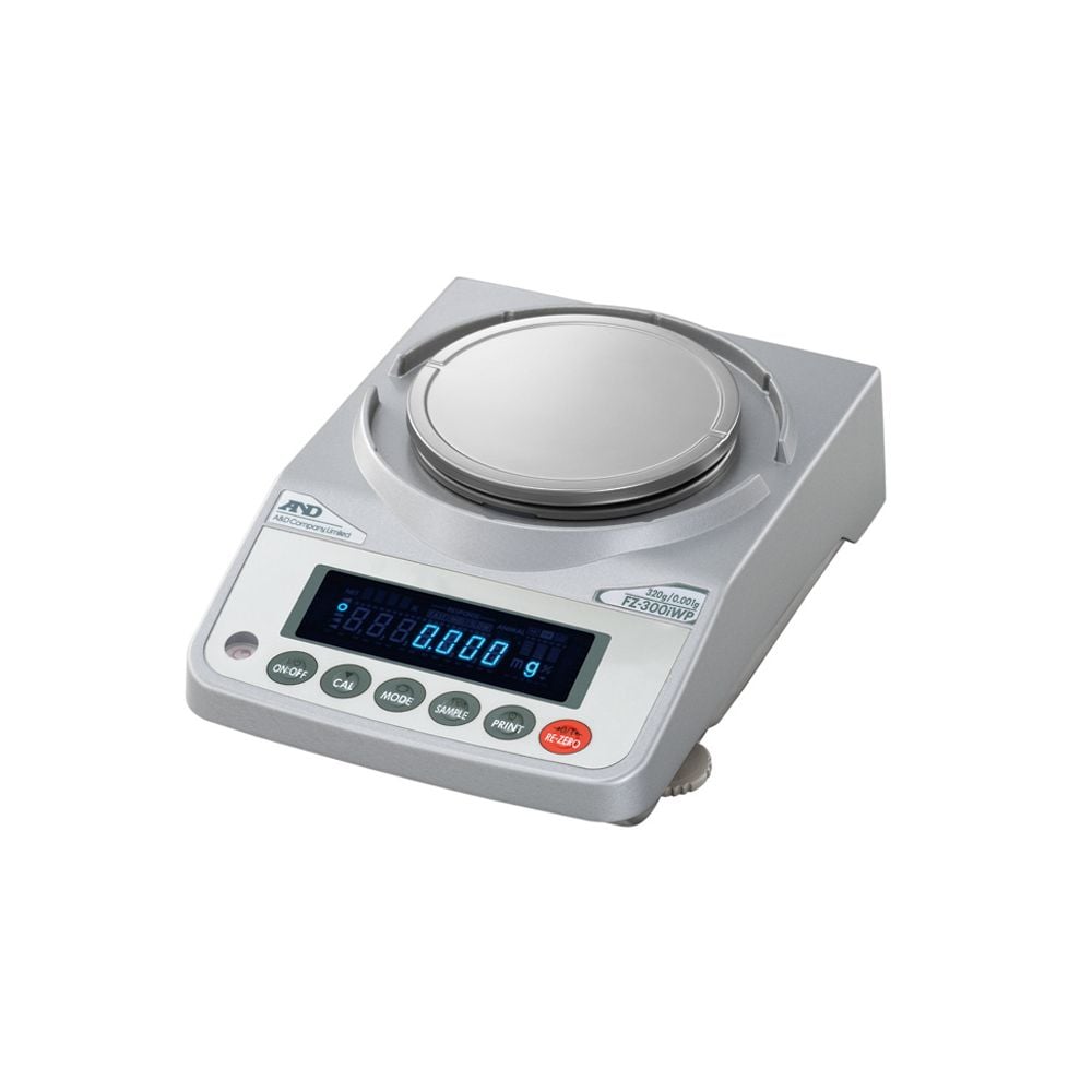 校正用分銅内蔵型防塵・防水型電子天びん FZ-iWPシリーズ  ひょう量:320g 最小表示:0.001g  　FZ-300iWP 1台