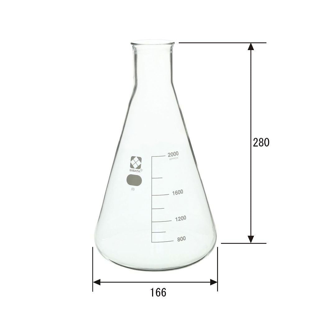 三角フラスコ　2000mL　010530-2000 1本