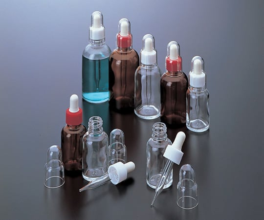 スポイド瓶（丸型） 褐色 100mL　RS-100 1本