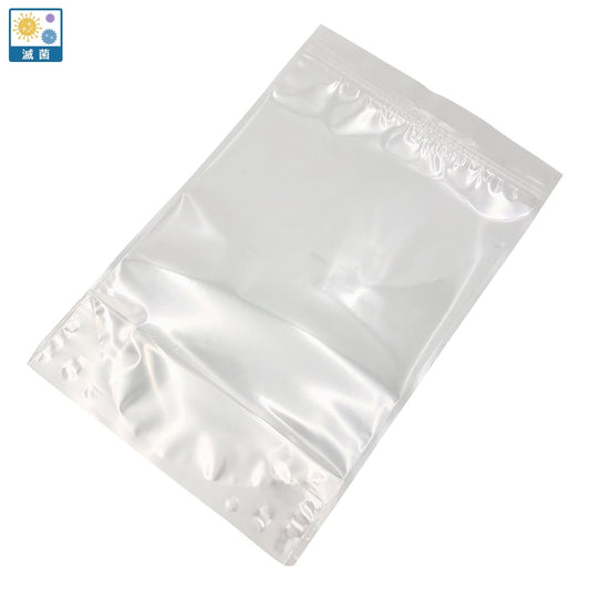 ガスバリアチャック袋（高密封特殊チャック）（自立スタンディングパウチ袋）50枚入 滅菌済　HSC340-ST 1袋(50枚入)