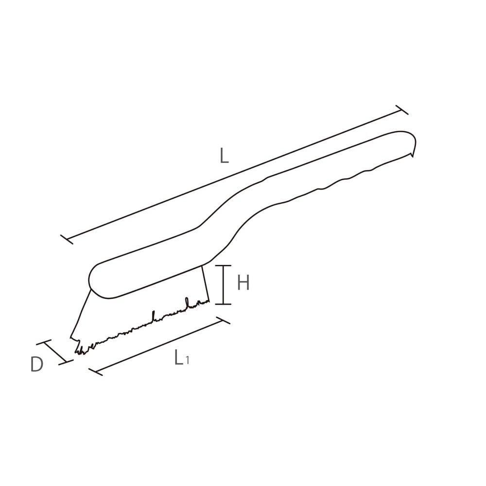 I-スリットブラシ（PBT毛）赤　ISLT-R 1個